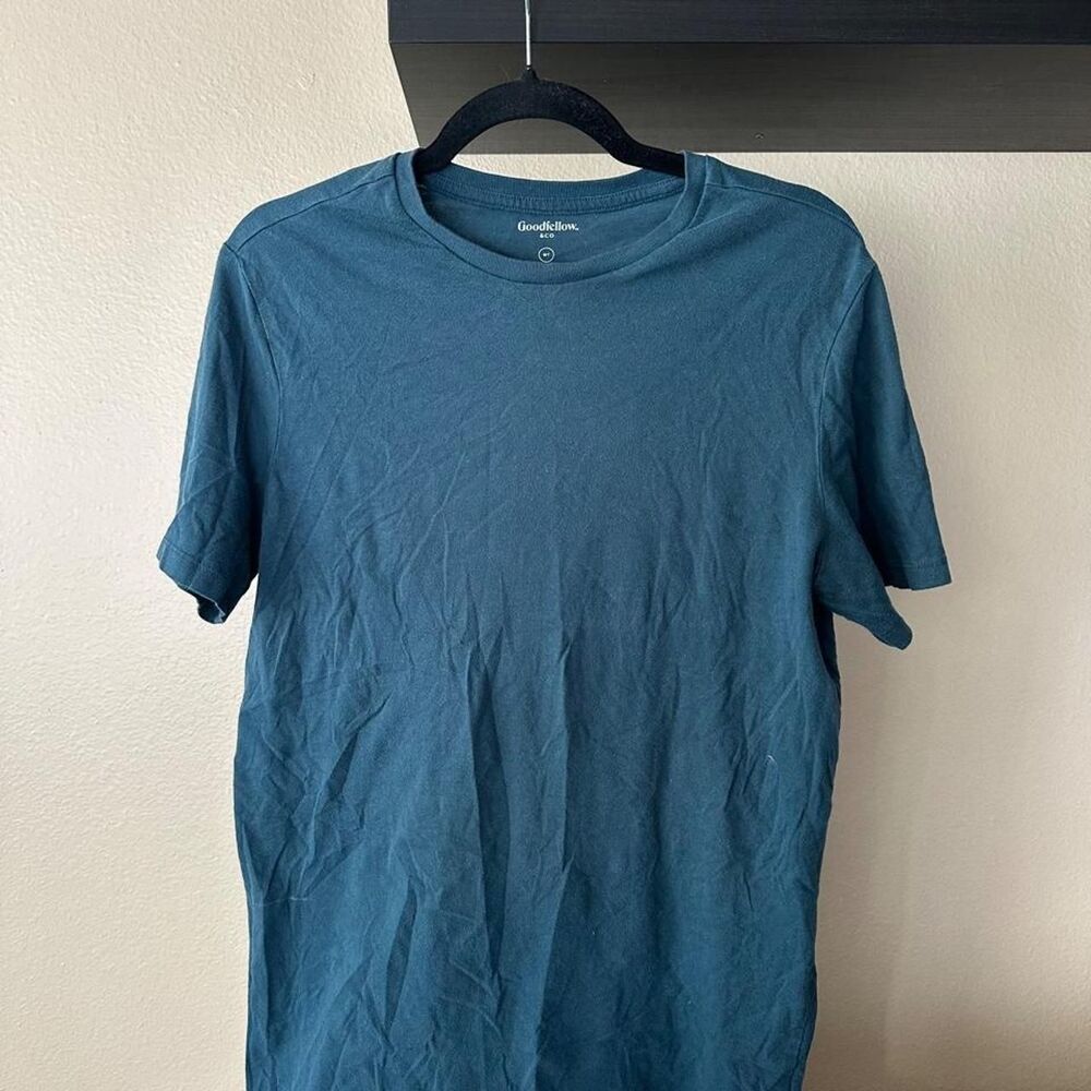 Goodfellow-co Men's Blue and Green T-shirt